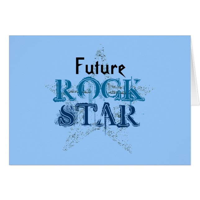 Cartões para bebês do Future Rock Star (Frente Horizontal)