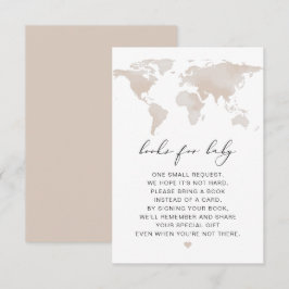 Cartões para bebês - Mapa mundial de livros para a