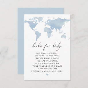 Cartões para bebês - Mapa mundial de livros para a