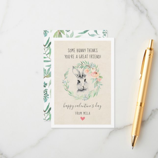 Cartões para Dias de os namorados de sala de aula  (Frente/Verso In Situ)