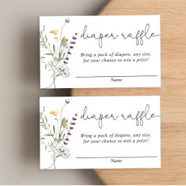 Cartões para fraldas de primavera de flores selvag