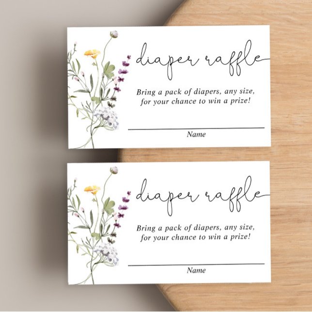 Cartões para fraldas de primavera de flores selvag (Criador carregado)