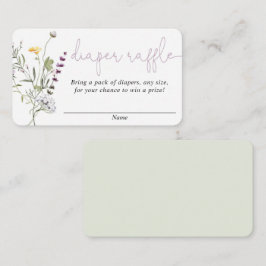 Cartões para fraldas de primavera de flores selvag