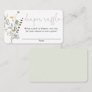 Cartões para fraldas de primavera de flores selvag