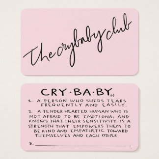 Cartões para membros do Crybaby Club