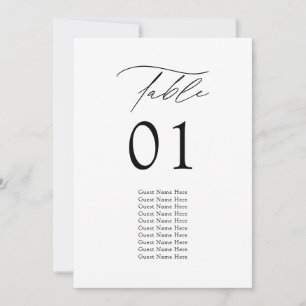 Cartões para Mesa de Casamento Elegante Moderno
