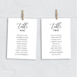 Cartões para Mesa de Casamento Elegante Moderno