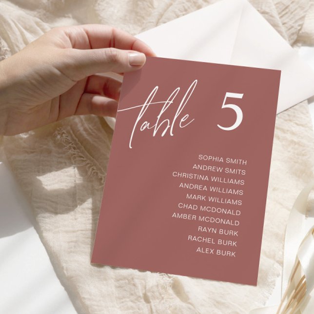 Cartões para Mesa de Casamento Terracotta (Criador carregado)