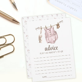 Cartões para pais do chá de fraldas Boho vintage