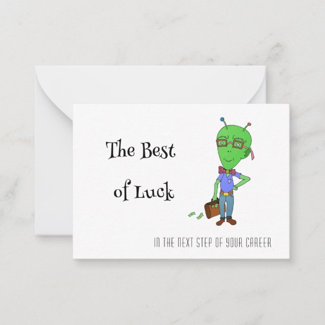 Cartões para Parabéns de boa sorte para novos empr (Frente)