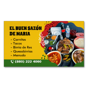 Cartões para Venda de Comida Mexicana