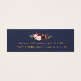 Cartões para Website de Casamento Floral Dourado d