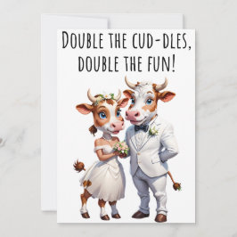 Cartões Parabéns noivados Cartão de Vaca Engraçado