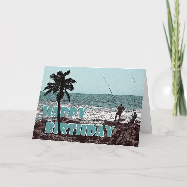 Cartões - Parabéns para pescadores e pescadores (Frente)