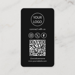 Cartões personalizados, código QR de mídia social