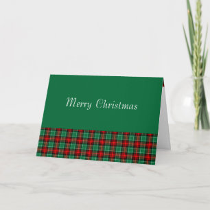 Cartões Personalizados da Xadrez de Natal Verde Ve