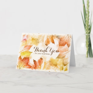 Cartões Personalizados de Ação de Graças - Folhas 
