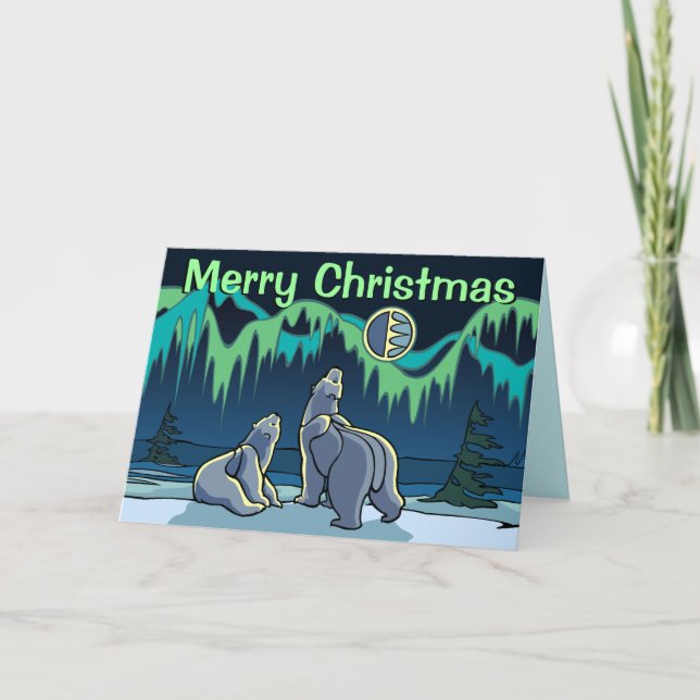 Cartões Personalizados de Cartão de Urso Polar Car (Frente)