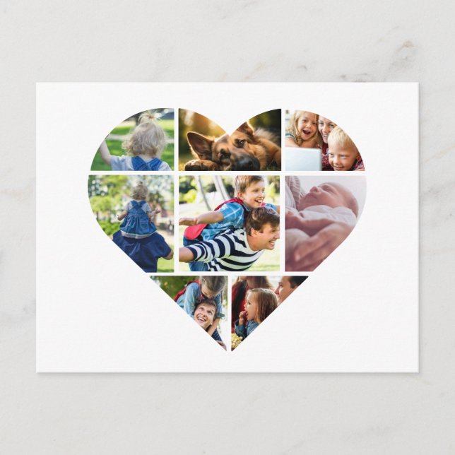 Cartões Personalizados De Colagem De Fotos Para Qu (Frente)