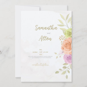Cartões Personalizados de Convite para Casamento F