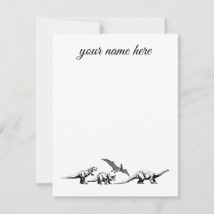 Cartões Personalizados de Dinossauros para Criança