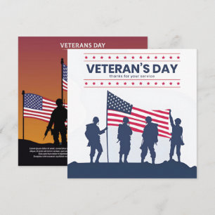Cartões personalizados de Feliz Dia dos Veteranos!