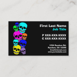 Cartões personalizados de néon coloridos
