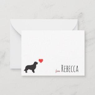Cartões personalizados de notas com golden retriev