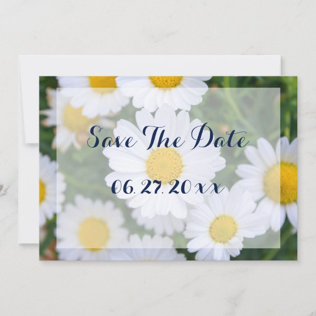 Cartões personalizados de Save The Date floral Dai (Frente)