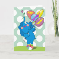 Cartões personalizados divertimento do elefante do