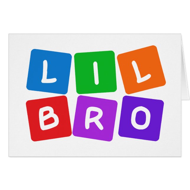 Cartões personalizados do Little Bro (Frente horizontal)