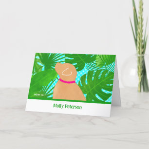 Cartões Personalizados Ilha Tropical Verde Cachorr