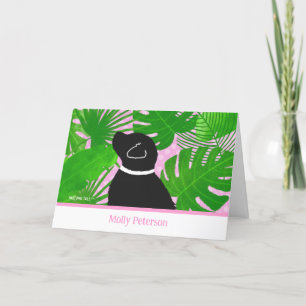 Cartões Personalizados Ilha Tropical Verde Cachorr