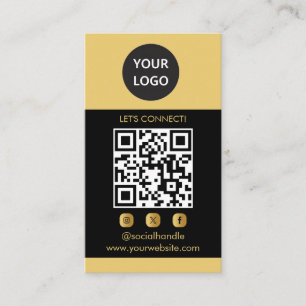 Cartões personalizados modernos, QR de mídia socia