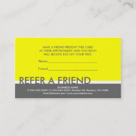 Cartões personalizados simples cinza amarelo para