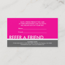 Cartões personalizados simples cinza rosa para ind