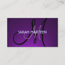 Cartões personalizados simples de monograma de tem