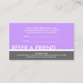Cartões personalizados simples roxo cinza para um 