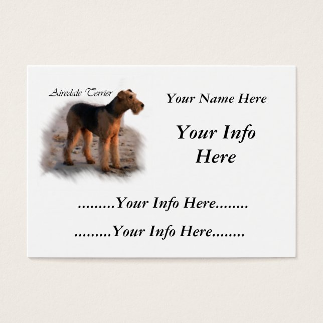 Cartões Personalizados Terrier Airedale (Frente)
