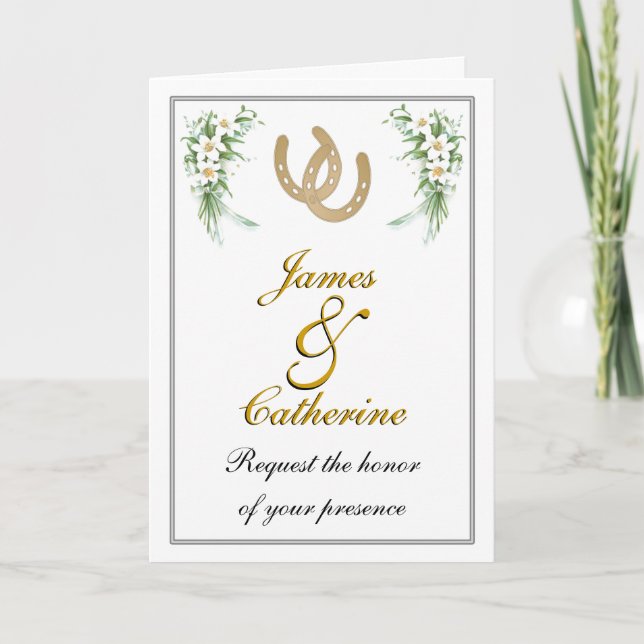 Cartões personalizáveis de casamento ocidental (Frente)