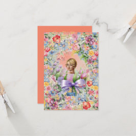 Cartões Planos 1 Pêssego (Cameo Garden) RFPMDesign