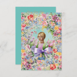 Cartões Planos 1 Turquesa(Cameo Garden)RFPMDesigns