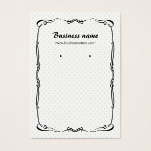 Cartões pontilhados do brinco do vintage quadro