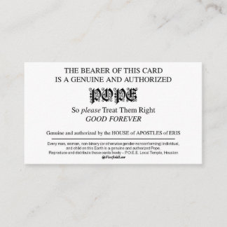 Cartões Pope Discordianos