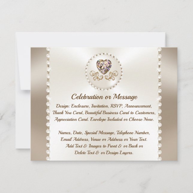 Cartões Pormenores para Casamento, Aniversário, Ne (Frente)