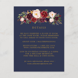 Cartões Pormenores sobre Casamento Floral de marin