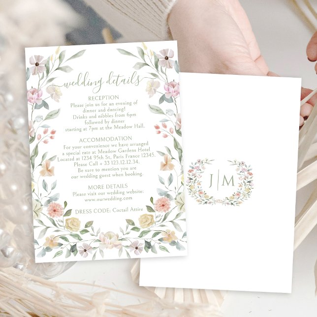 Cartões Pormenores sobre Casamento Floral do Paste (Criador carregado)