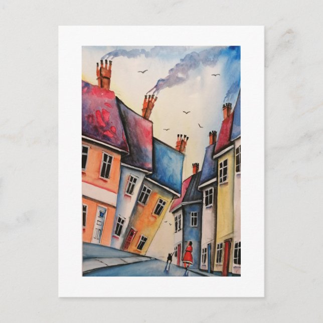 Cartões postais 5 dos habitantes das cidades (Frente)