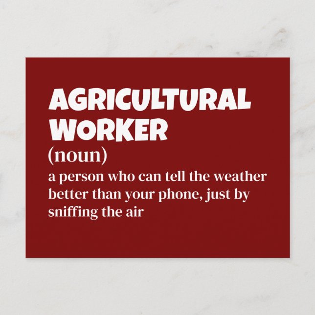 Cartões postais agrícolas - Definição de trabalhad (Frente)