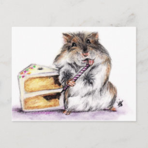 Cartões Postais Aniversário (Hamster) Simples